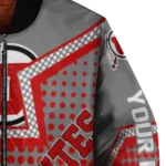 personalized utah utes star burst red bomber jacket best selling