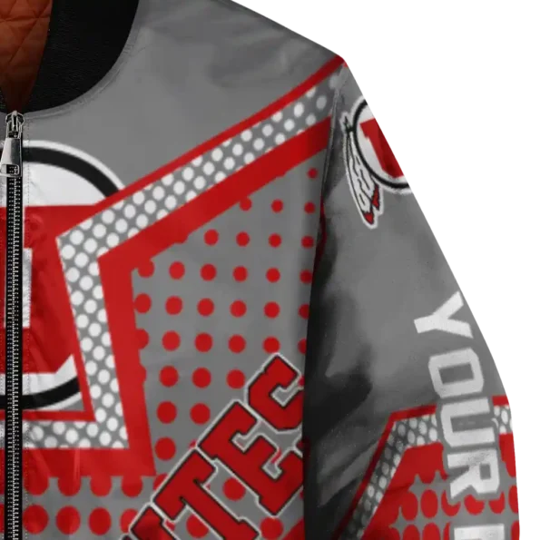 personalized utah utes star burst red bomber jacket premium grade