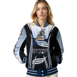 personalized utep miners mesh effect blue black varsity jacket best selling.webp