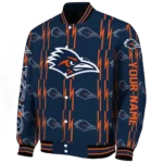 personalized utsa roadrunners bolt stripe orange varsity jacket best selling.webp