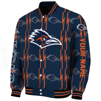 personalized utsa roadrunners bolt stripe orange varsity jacket best selling.webp