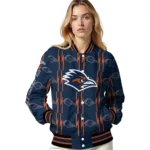 personalized utsa roadrunners bolt stripe orange varsity jacket best selling.webp