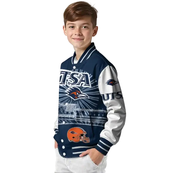 personalized utsa roadrunners ferris arena orange white varsity jacket trendy.webp
