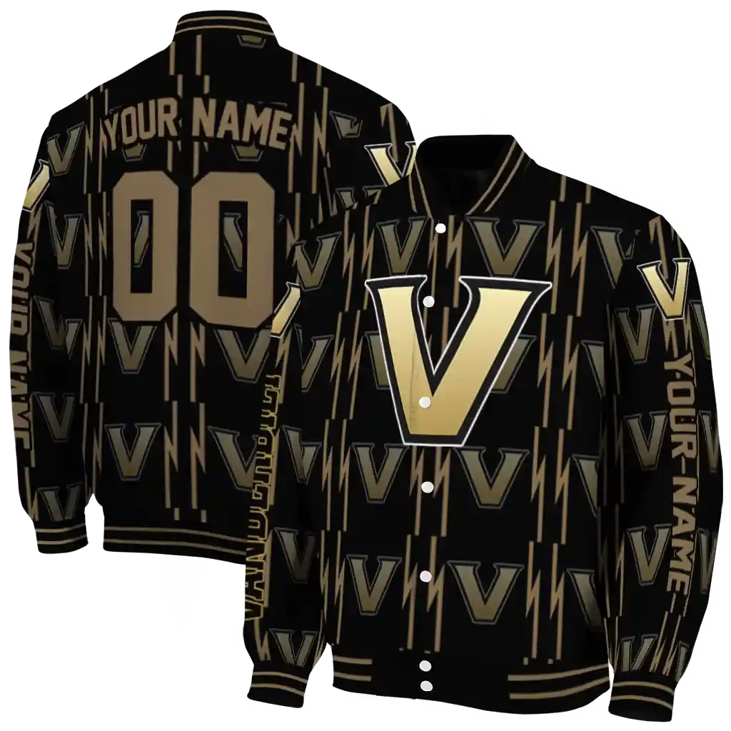 personalized vanderbilt commodores bolt stripe black varsity jacket fashion forward.webp personalized vanderbilt commodores bolt stripe black varsity jacket fashion forward.webp
