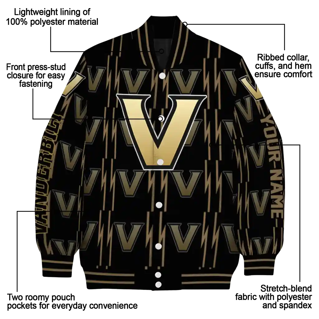personalized vanderbilt commodores bolt stripe black varsity jacket new arrival.webp personalized vanderbilt commodores bolt stripe black varsity jacket new arrival.webp