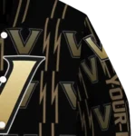 personalized vanderbilt commodores bolt stripe black varsity jacket best selling.webp