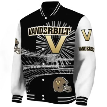 personalized vanderbilt commodores ferris arena black white varsity jacket best selling.webp