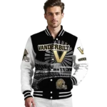 personalized vanderbilt commodores ferris arena black white varsity jacket best selling.webp