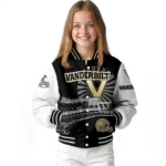 personalized vanderbilt commodores ferris arena black white varsity jacket best selling.webp