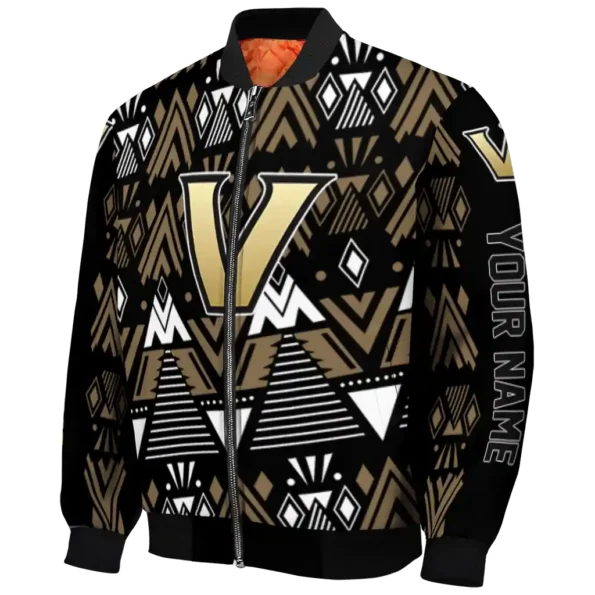 personalized vanderbilt commodores pyramid shapes black bomber jacket best selling