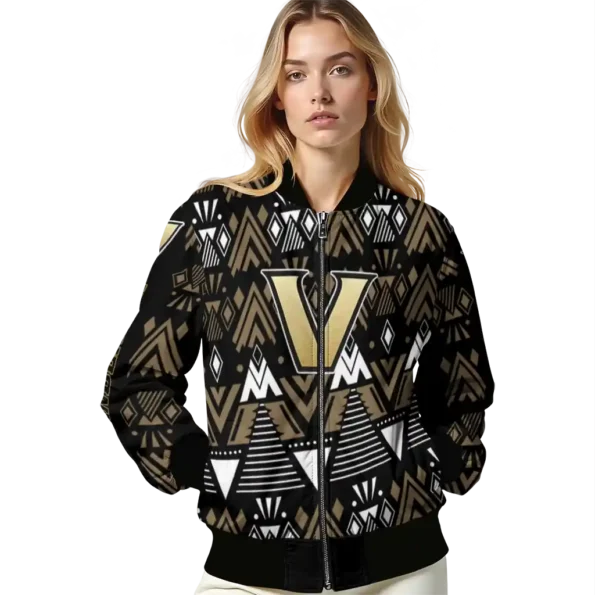 personalized vanderbilt commodores pyramid shapes black bomber jacket latest model