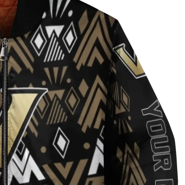 personalized vanderbilt commodores pyramid shapes black bomber jacket premium grade