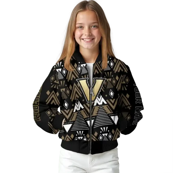 personalized vanderbilt commodores pyramid shapes black bomber jacket top rated