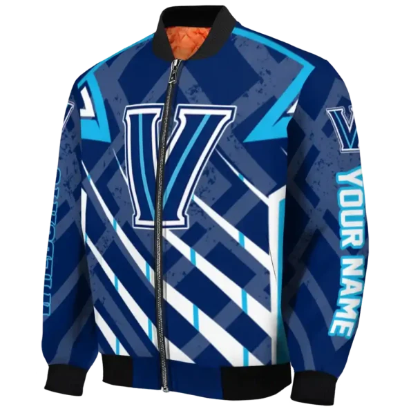 personalized villanova wildcats chevron angles navy bomber jacket best selling