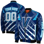 personalized villanova wildcats chevron angles navy bomber jacket best selling