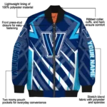 personalized villanova wildcats chevron angles navy bomber jacket best selling
