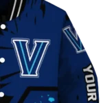 personalized villanova wildcats hexagon cluster navy black varsity jacket best selling.webp