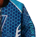 personalized villanova wildcats hexagon grid navy bomber jacket best selling