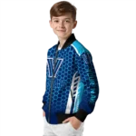 personalized villanova wildcats hexagon grid navy bomber jacket best selling