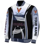 personalized virginia cavaliers mesh effect blue black varsity jacket best selling.webp