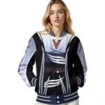 personalized virginia cavaliers mesh effect blue black varsity jacket best selling.webp