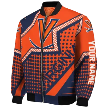 personalized virginia cavaliers star burst blue bomber jacket best selling