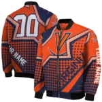 personalized virginia cavaliers star burst blue bomber jacket best selling