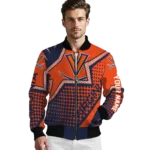 personalized virginia cavaliers star burst blue bomber jacket best selling