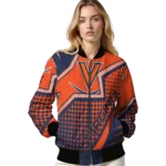 personalized virginia cavaliers star burst blue bomber jacket best selling