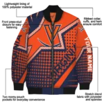 personalized virginia cavaliers star burst blue bomber jacket best selling