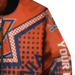 personalized virginia cavaliers star burst blue bomber jacket best selling