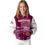 personalized virginia tech hokies ferris arena maroon white varsity jacket best selling.webp