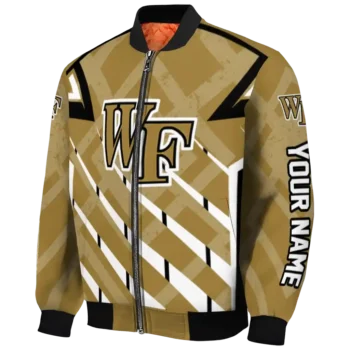 personalized wake forest demon deacons chevron angles gold bomber jacket best selling