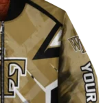 personalized wake forest demon deacons chevron angles gold bomber jacket best selling