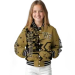 personalized wake forest demon deacons hexagon cluster gold black varsity jacket best selling.webp