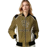 personalized wake forest demon deacons hexagon grid gold bomber jacket best selling