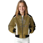 personalized wake forest demon deacons hexagon grid gold bomber jacket best selling