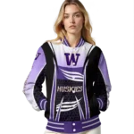 personalized washington huskies mesh effect purple black varsity jacket best selling.webp