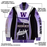 personalized washington huskies mesh effect purple black varsity jacket best selling.webp