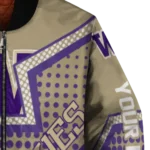 personalized washington huskies star burst purple bomber jacket best selling