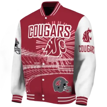 personalized washington state cougars ferris arena crimson white varsity jacket best selling.webp