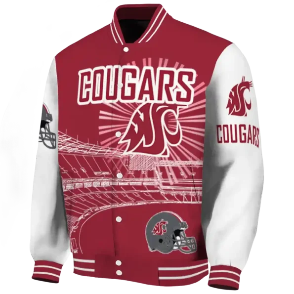 personalized washington state cougars ferris arena crimson white varsity jacket best selling.webp