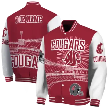 personalized washington state cougars ferris arena crimson white varsity jacket fashion forward.webp
