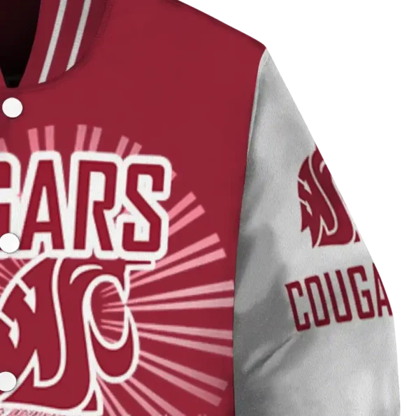 personalized washington state cougars ferris arena crimson white varsity jacket premium grade.webp