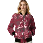 personalized washington state cougars pyramid shapes crimson bomber jacket best selling