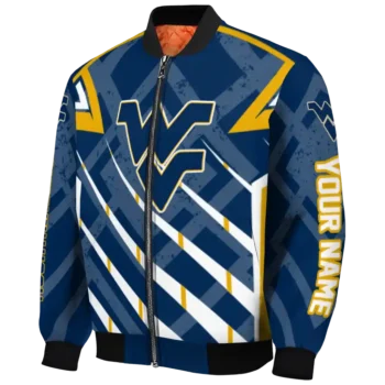 personalized west virginia mountaineers chevron angles blue bomber jacket best selling