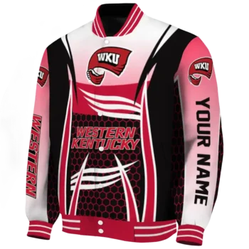 personalized western kentucky hilltoppers mesh effect red black varsity jacket best selling.webp