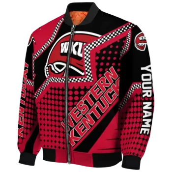 personalized western kentucky hilltoppers star burst red bomber jacket best selling