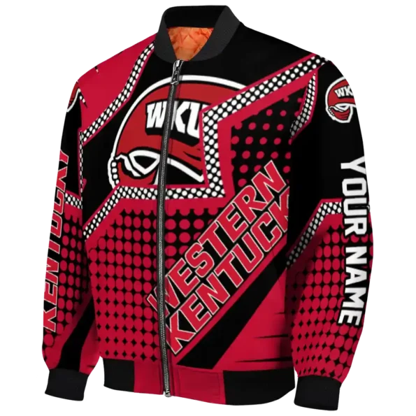 personalized western kentucky hilltoppers star burst red bomber jacket best selling