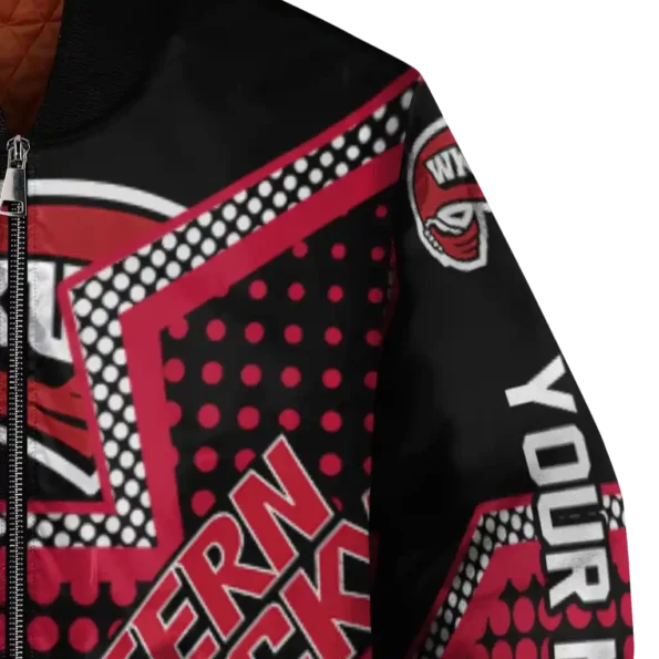 personalized western kentucky hilltoppers star burst red bomber jacket premium grade